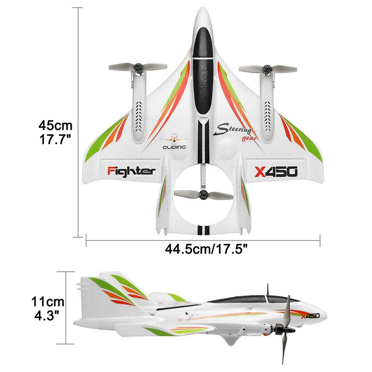 Solid Spare WLtoys XK X450 RC Airplane Brushless 2.4G 6CH 3D/6G LED Fixed Wing RTF