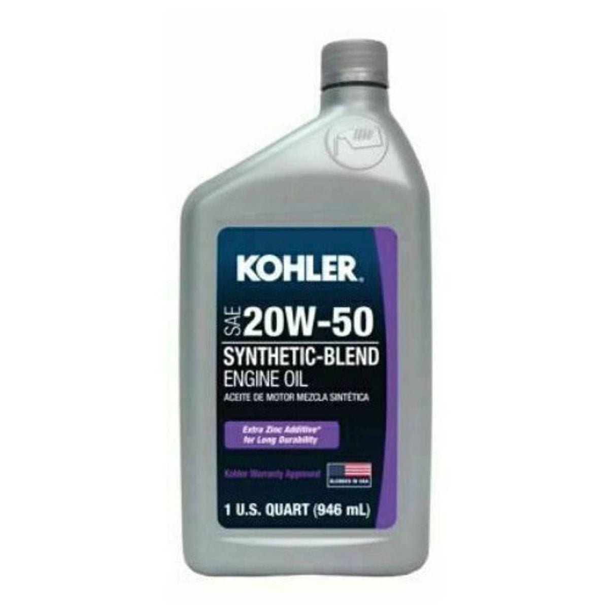 Solid Spare (12) Kohler 25 357 67-S Case Of 20W50 Synthetic Blend Engine Oil Quarts
