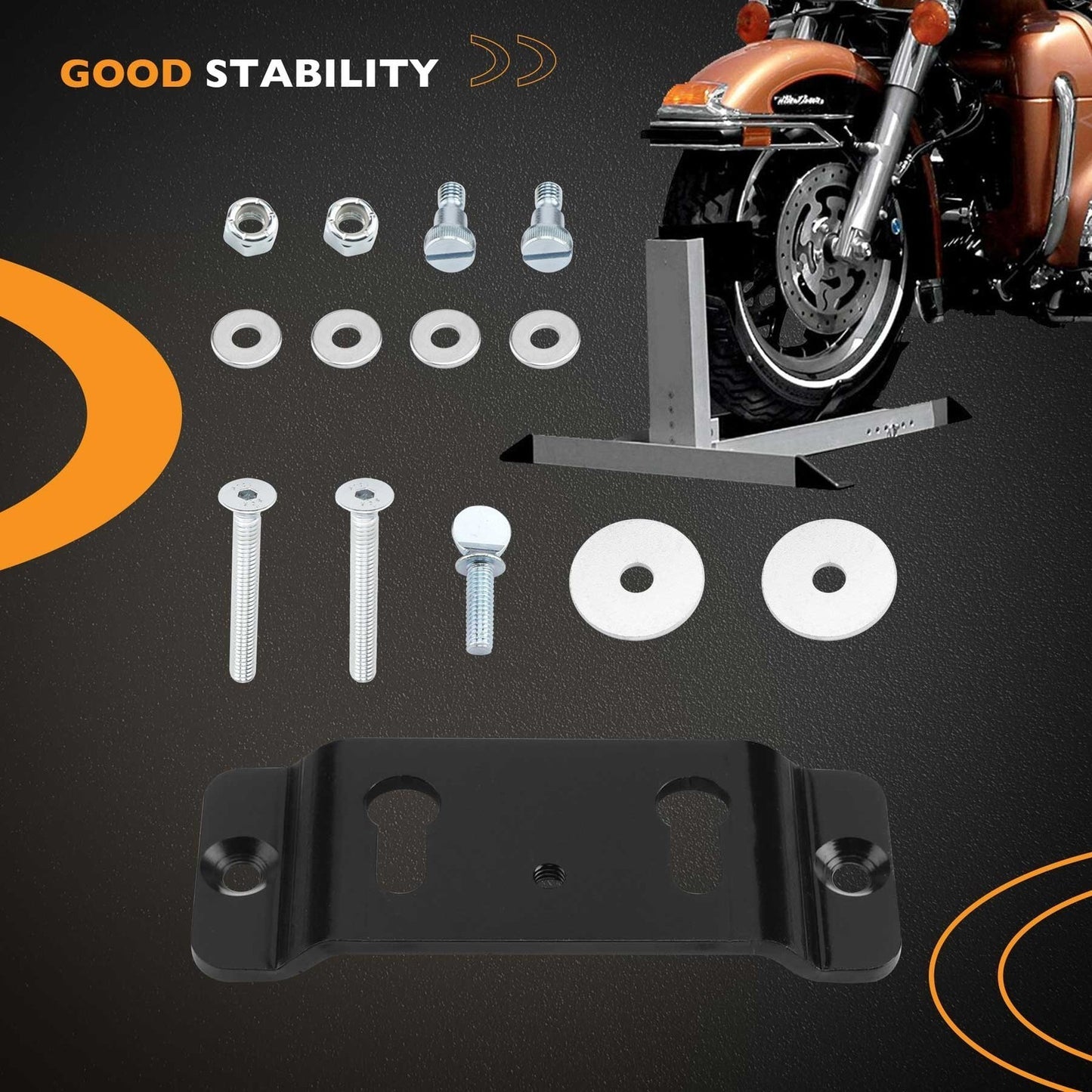 A Set For Condor Pit-Stop Wheel Chock TK-3000 Motorcycle Trailer Stop Adapter