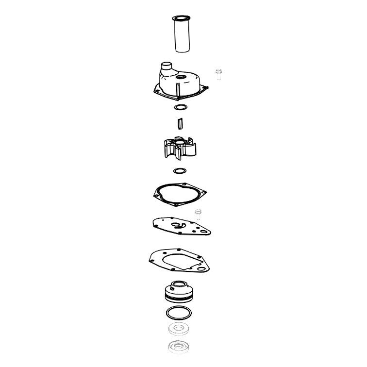 Water Pump Kit w Housing for Mercury 1991 & Up Outboards 46-812966A12 812966A11