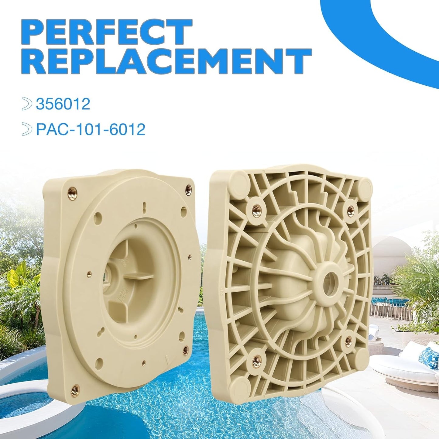 356012 Seal Plate Almond For Pentair SuperFlo Sta-Rite Pool Pump Mounting Plate