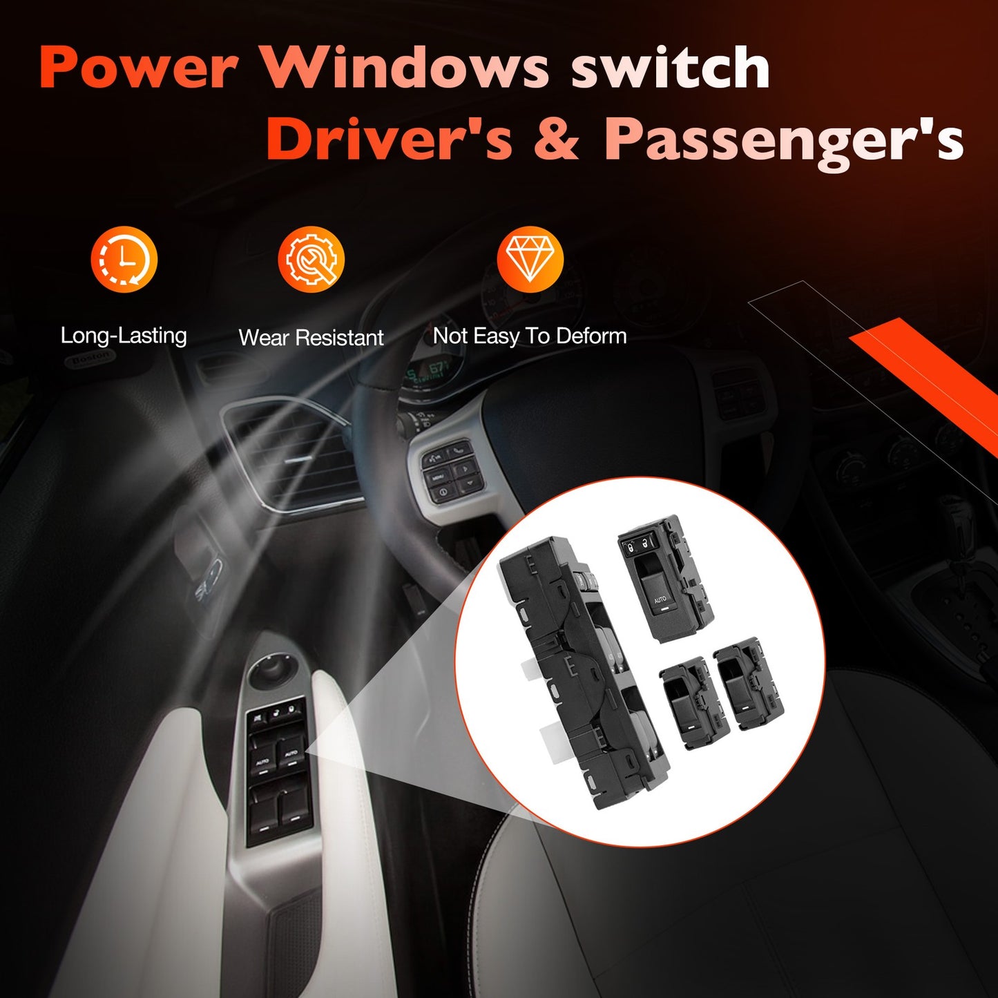 Power Window Door Control Switch For 2006-14 Jeep Chrysler 200 300 Dodge Charger