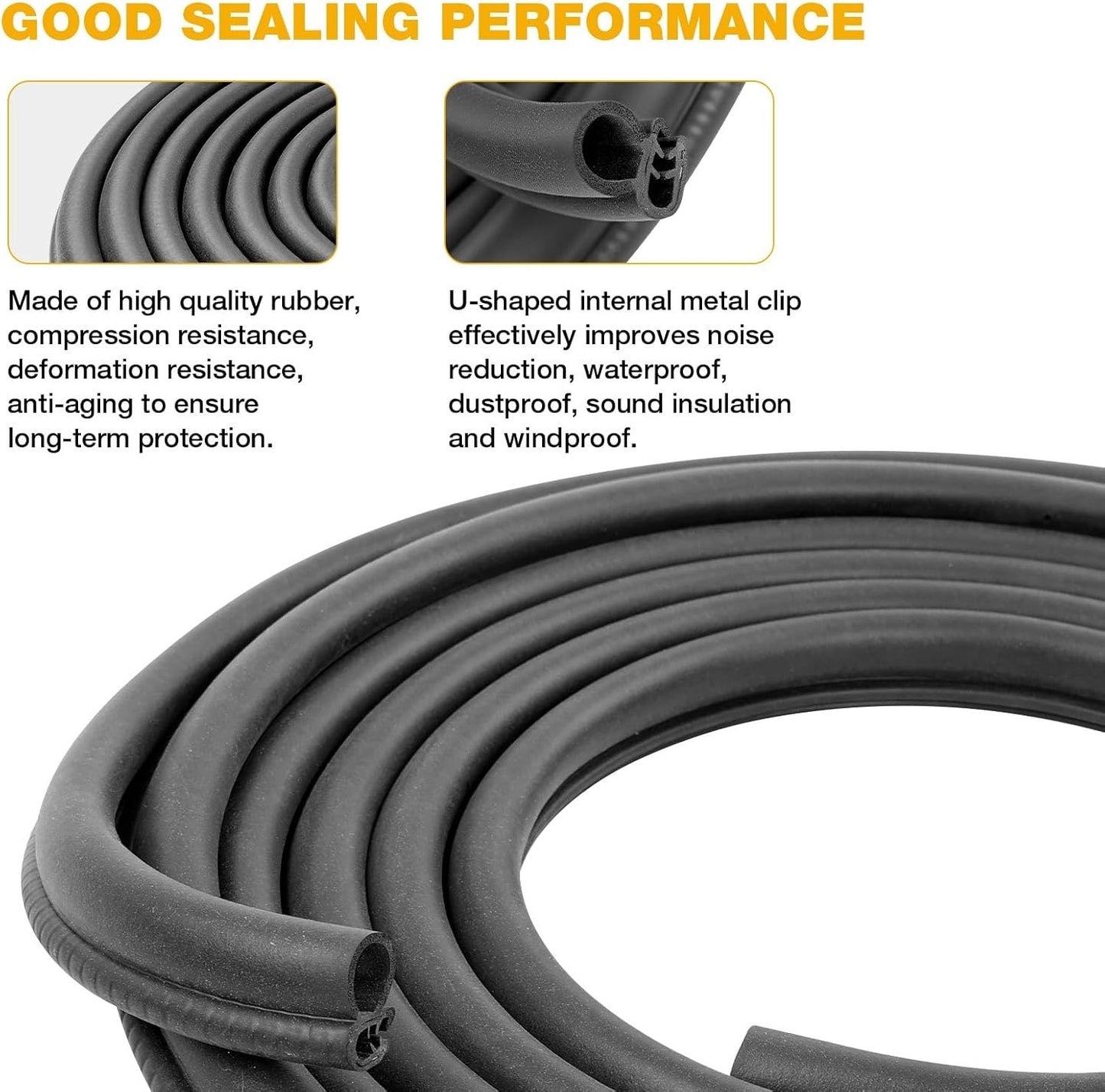 Front Door Weatherstrip Seal For 99-07 GMC Sierra Chevy Silverado Yukon Cadillac