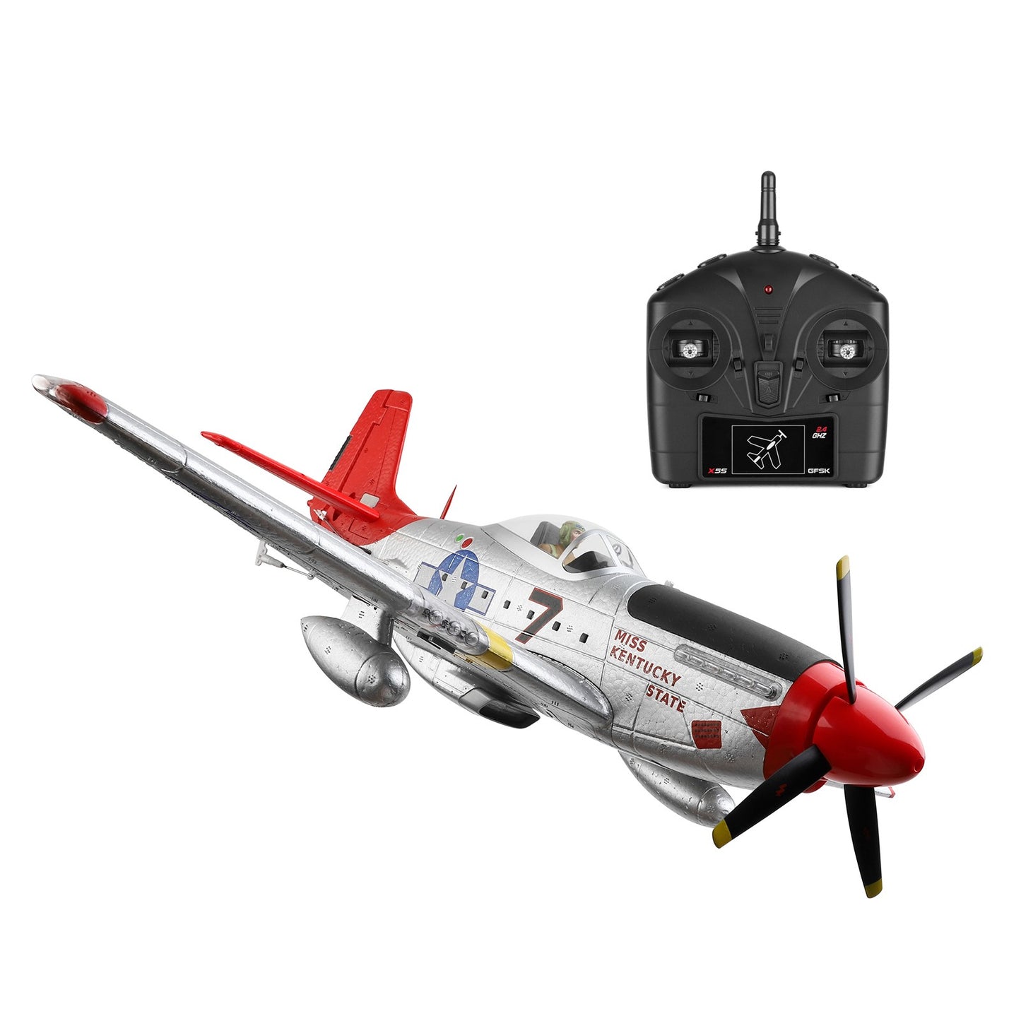 Solid Spare WLtoys XK A280 RC P51 Fighter 4CH Airplane 3D/6G Fixed Wing Brushless Motor Toy
