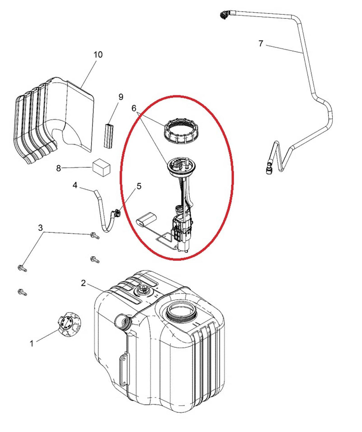Solid Spare Fuel Pump Assembly For Polaris Ranger RZR 570 2014-2018 + Sender 2204945 2204852