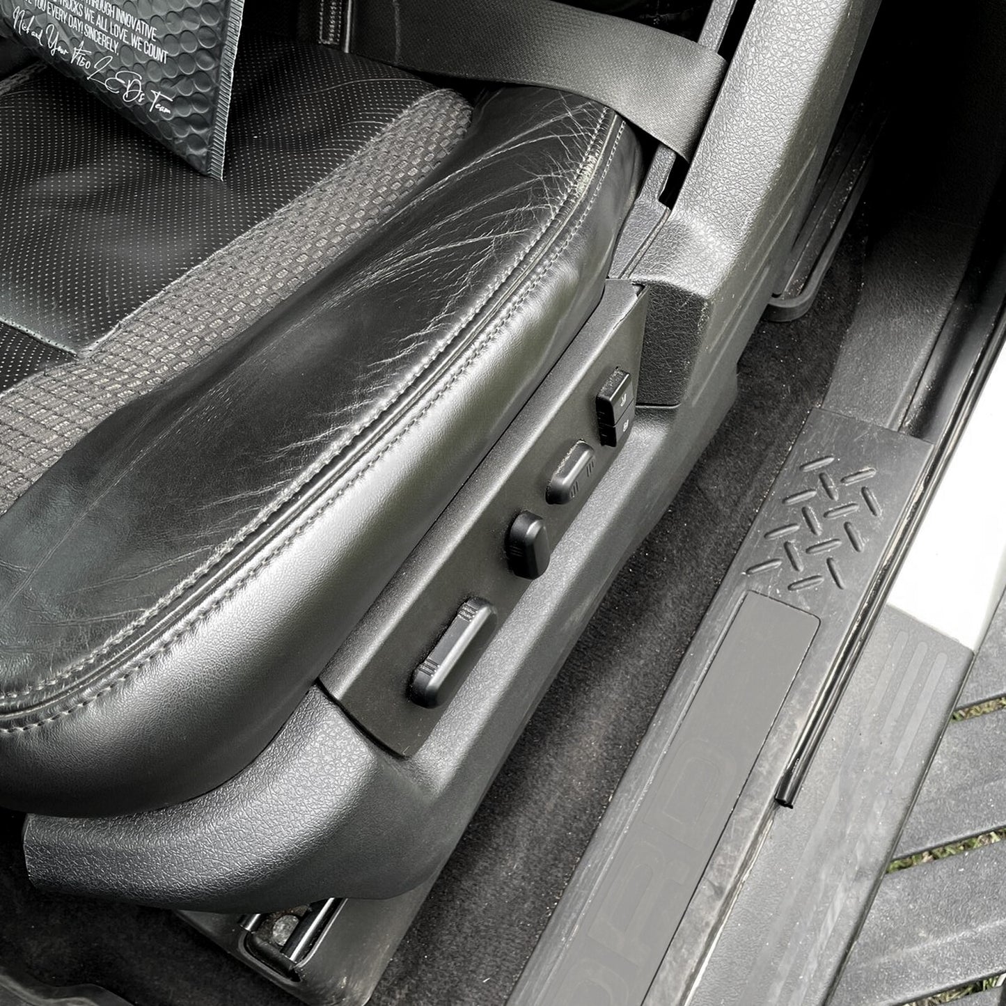 Solid Spare Fits 2009-2014 Ford F150 F-150 Driver Side Black Seat Track Cover New