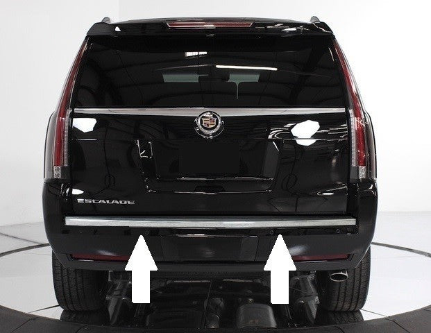 Fits 2015-2020 CADILLAC ESCALADE CHROME REAR BUMPER TRUNK TRIM MOLDING PRECUT
