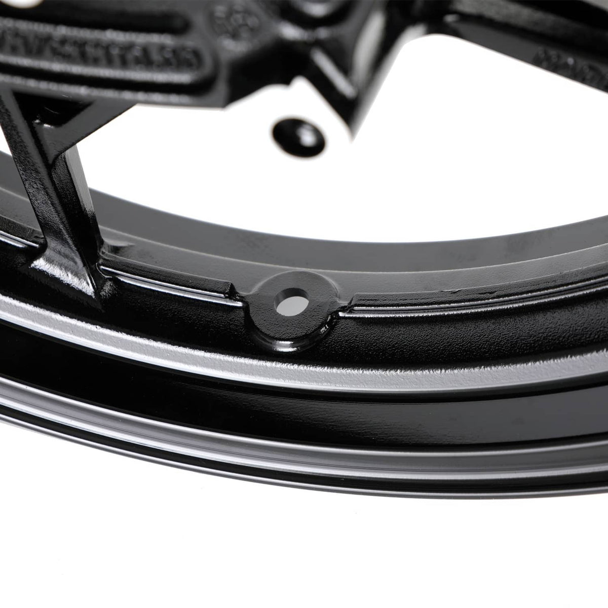 Solid Spare Glossy Black Front Wheel Rim For Kawasaki Z400 EX400 Ninja 400 ABS 2018-2023