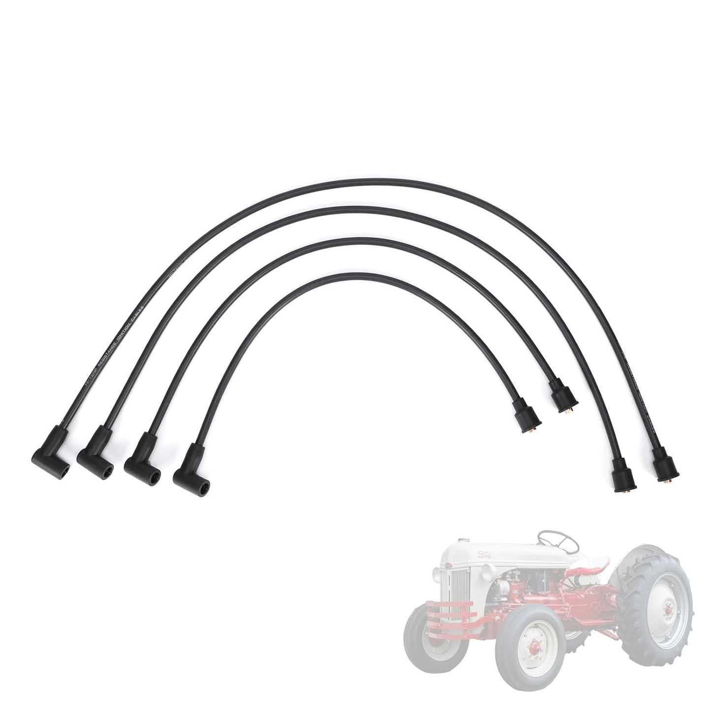 4x 9N12259A Cylinder Spark Plug Wire Set For Ford Holland 2N 8N 9N 9N12287B