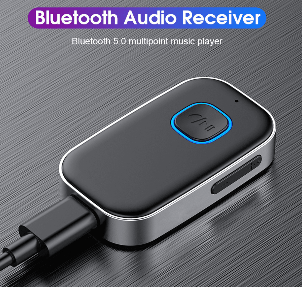 Solid Spare USB Wireless Bluetooth 5.0 Audio Receiver 3.5mm Aux Adapter for Car Headphone PC