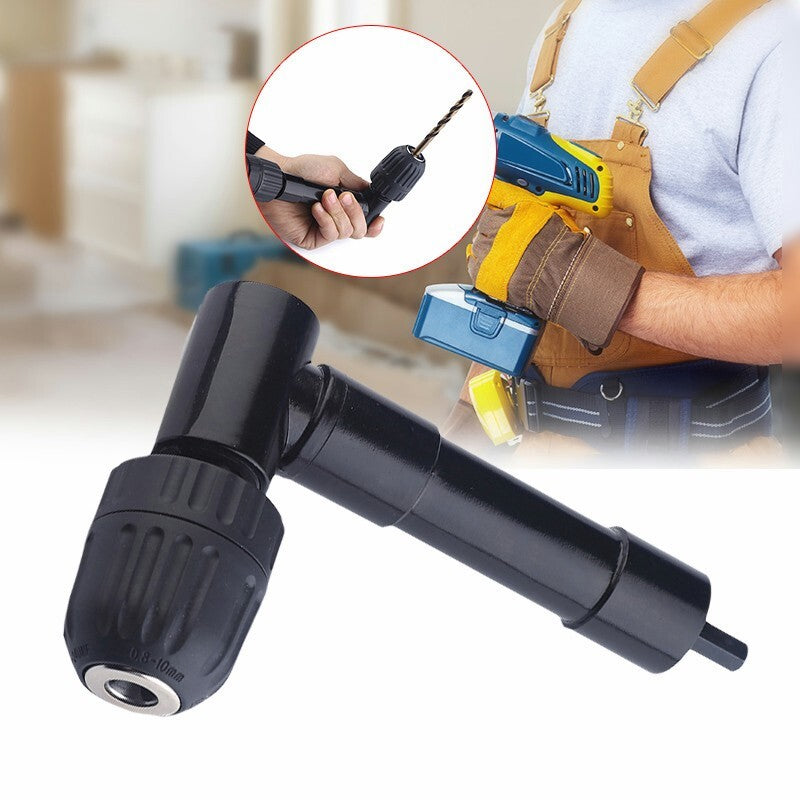 Solid Spare Right Angle Drill Converter Attachment Adapter 90 Degree Chuck Range 0.8-10mm