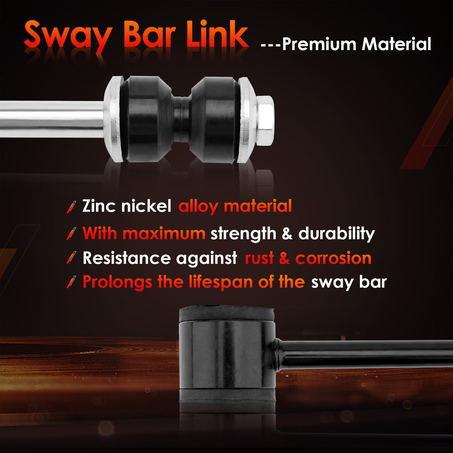 Front Rear Sway Bar Links For Chevy Tahoe Suburban 1500 Avalanche Yukon Cadillac