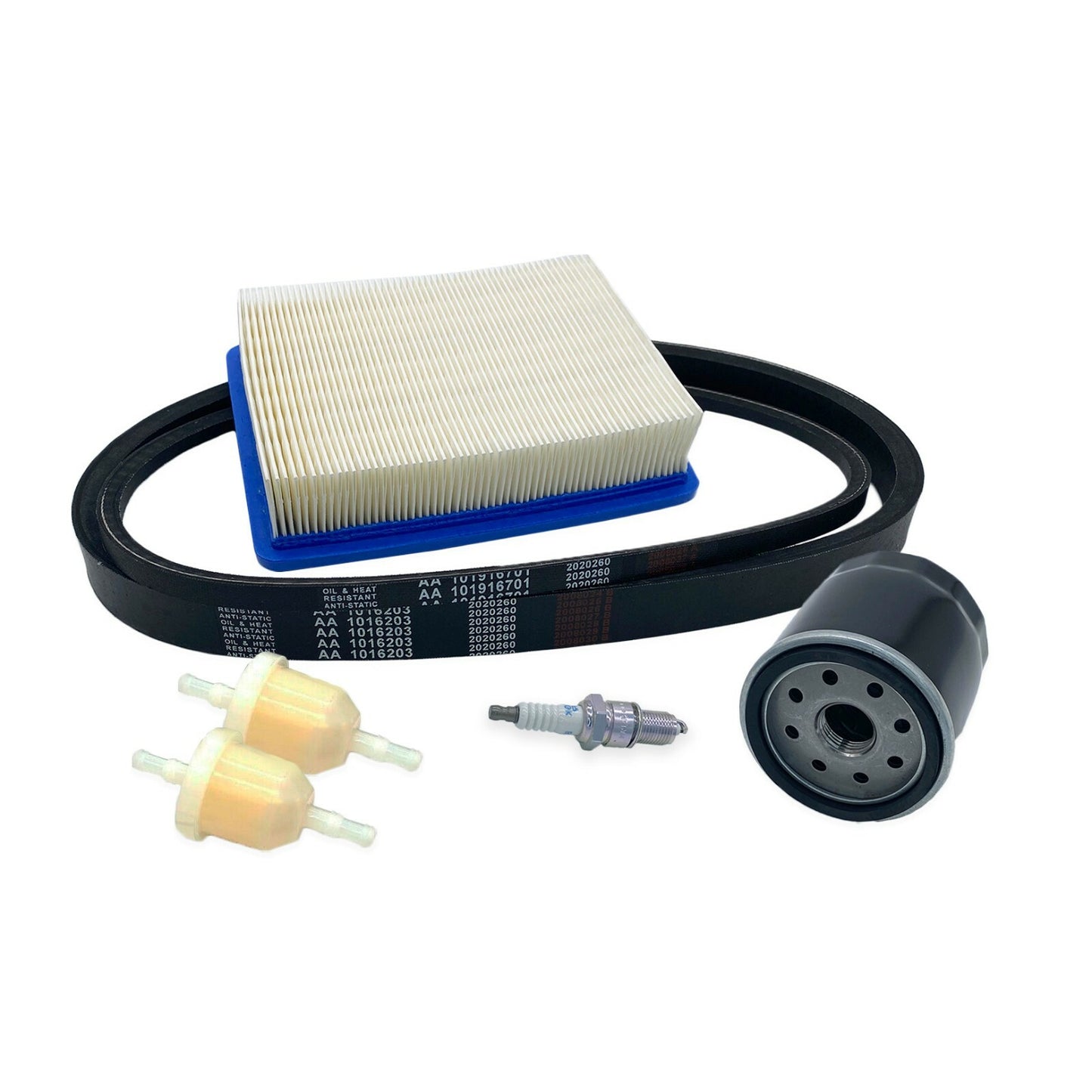 Tune Up Kit For 97-07 Club Car DS - Drive, Starter Belts, Air + Oil Filter, Plug