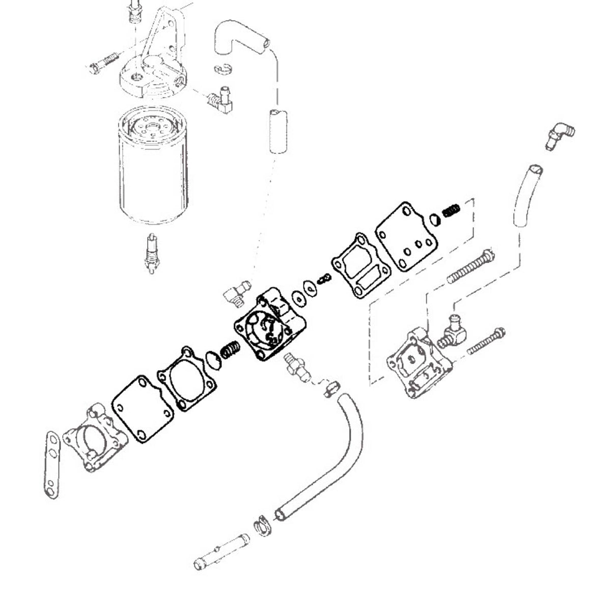 Solid Spare Fuel Pump Assembly for Mercury Outboard 200 225 HP DFI DTS - 14360T77 14360A69