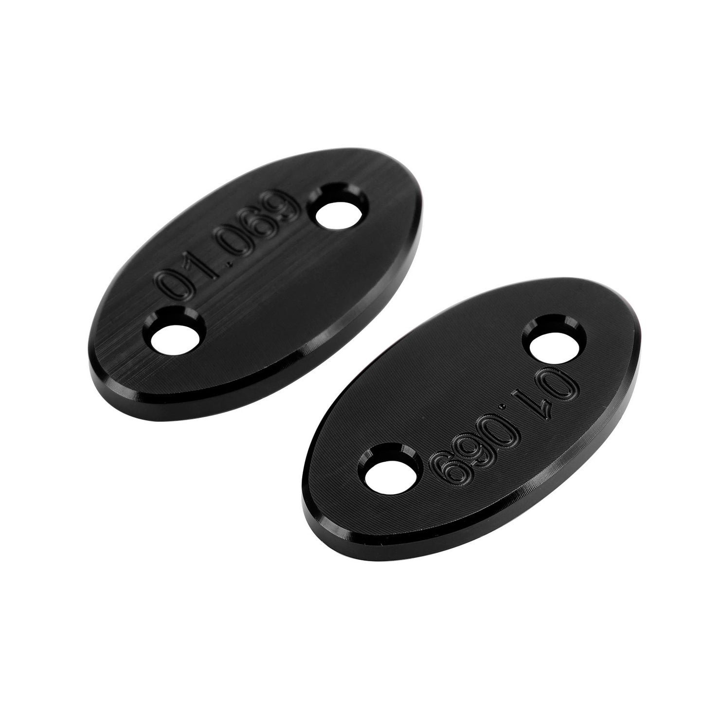 ALUMINUM MIRROR BLOCK OFF PLATES HOLE CAPS BLACK FOR YAMAHA YZF-R1 R1 2007-2014
