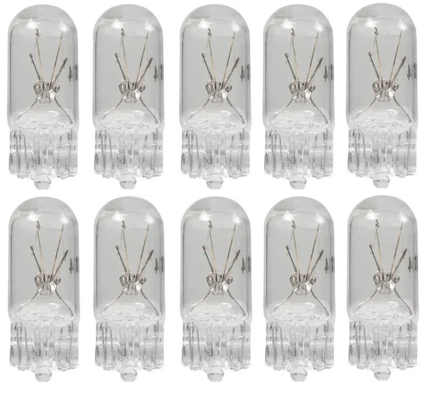 Solid Spare 194 .27A 14V Low Voltage T-3 1/4 Mini Wedge Base Miniature Bulb - 10 PACK
