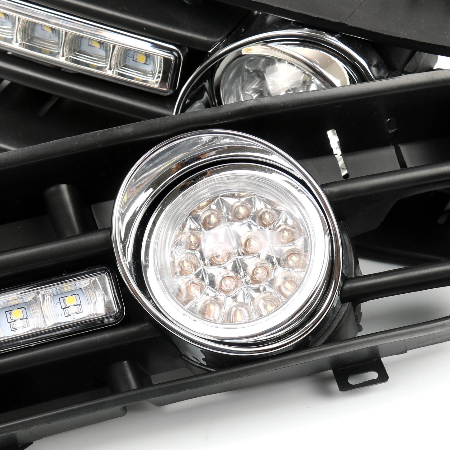 Fog Light 5 LED Front Bumper Grille DRL Lamp For 99-04 VW Golf MK4 GTI TDI USA