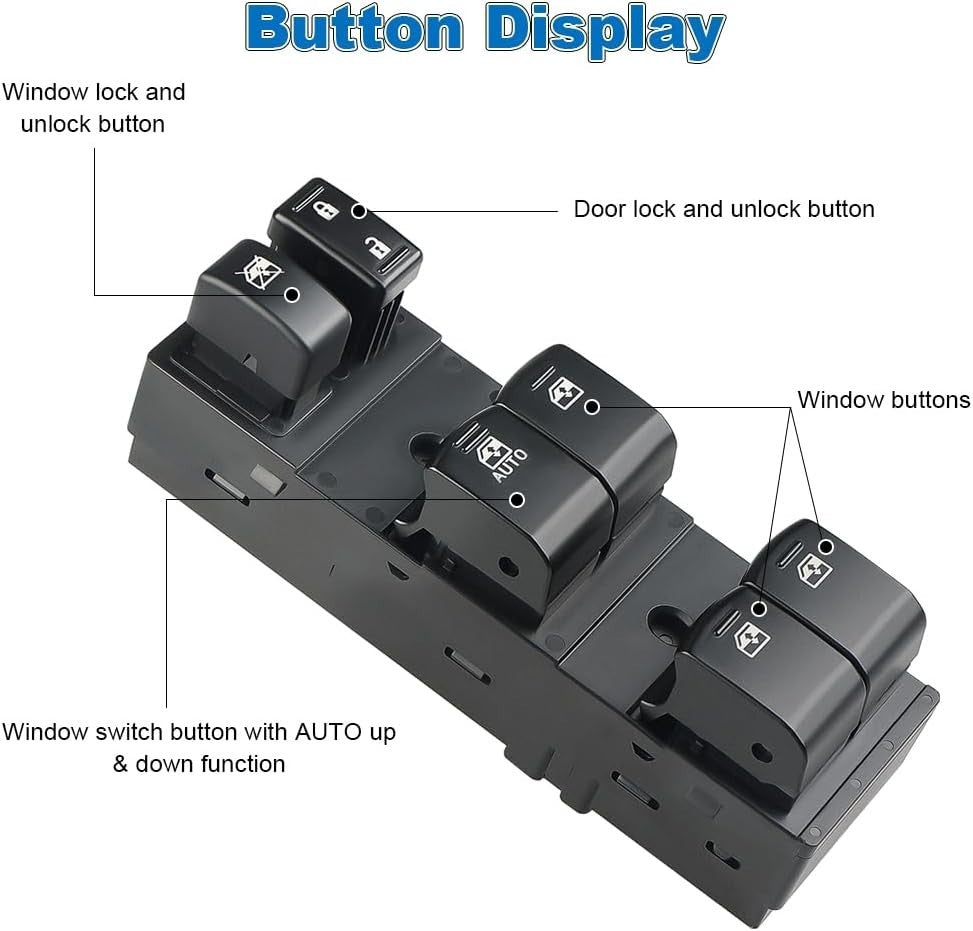Master Power Window Switch Driver Side.For 2014~2016 Subaru Forester 83071-SG040