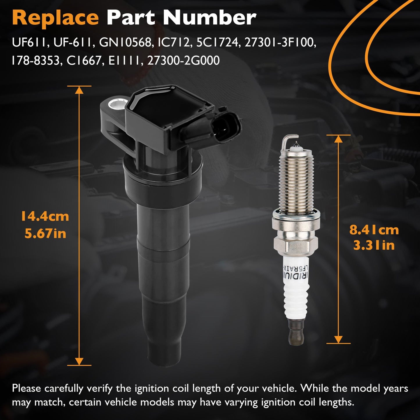 4X Ignition Coils & Iridium Spark Plug Pack For 09-13 Kia Sorento Hyundai Tucson