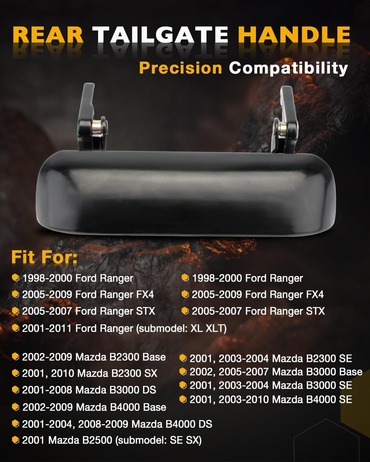 FO1915109 Metal Tailgate Liftgate Latch Handle For 98-11 Ford Ranger Mazda B2300