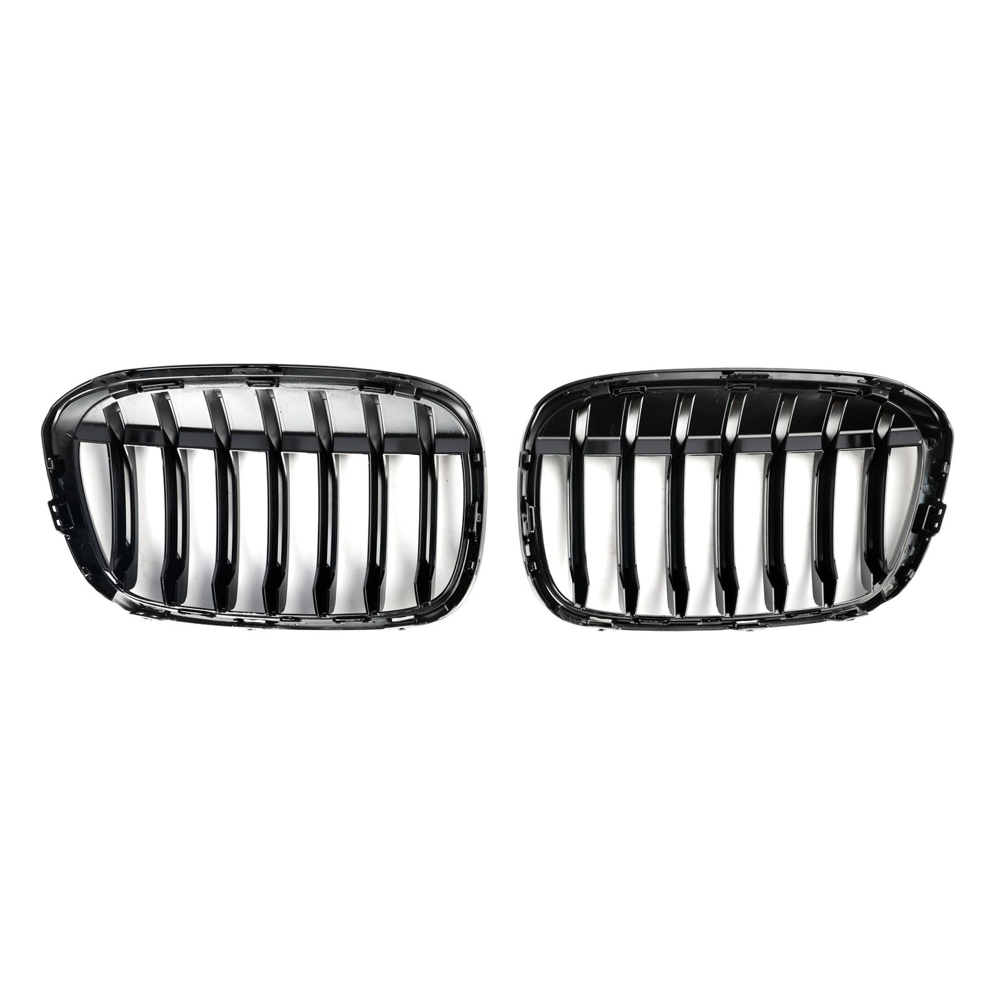 2PCS Gloss Black Front Kidney Grille Grill Fit BMW X1 F48 F49 2016-2018 2017