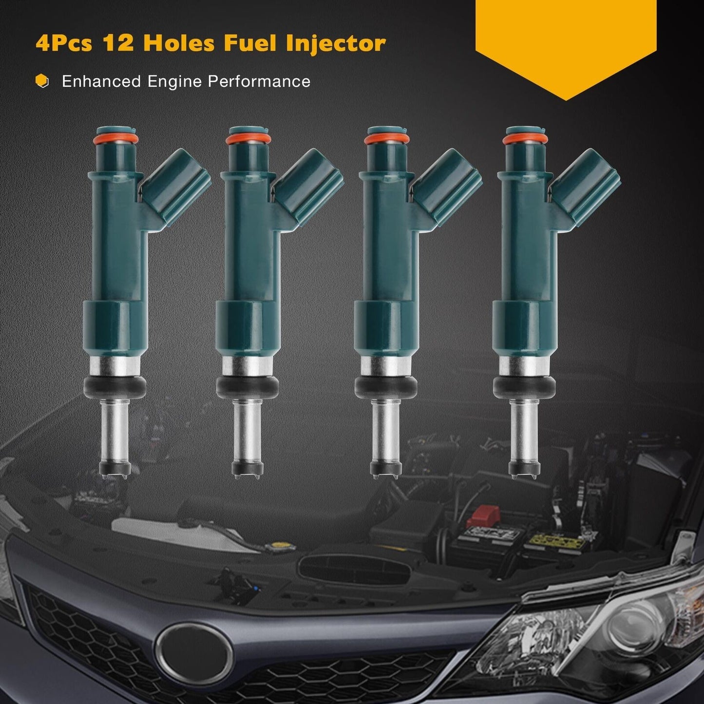 4x Fuel Injectors For 2010-2015 Lexus CT200h Toyota Prius Denso 1.8L 23250-37020