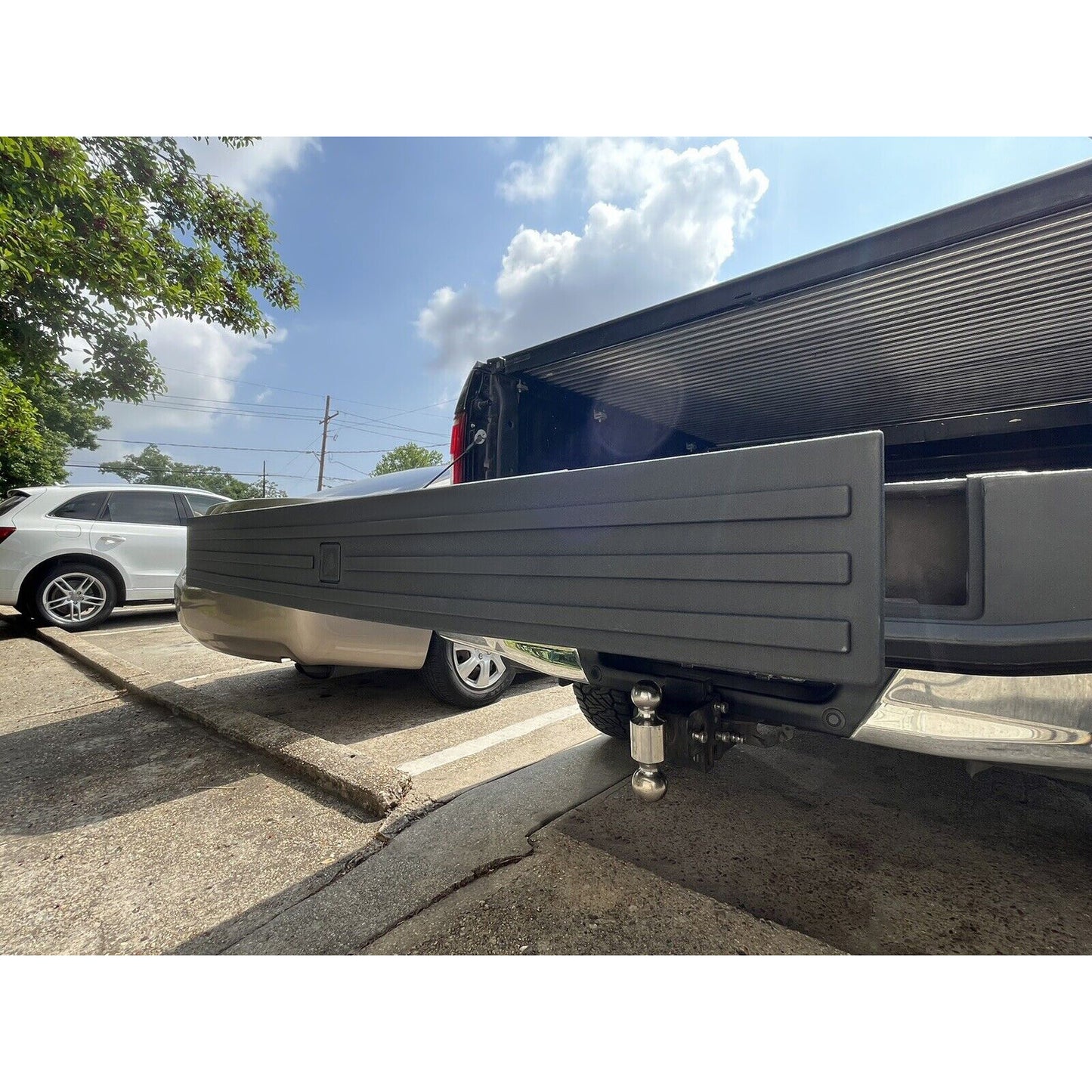 Solid Spare For 2015-2019 Ford F-150 Tailgate Moulding Cover With Flexible Step FL3Z9940602B