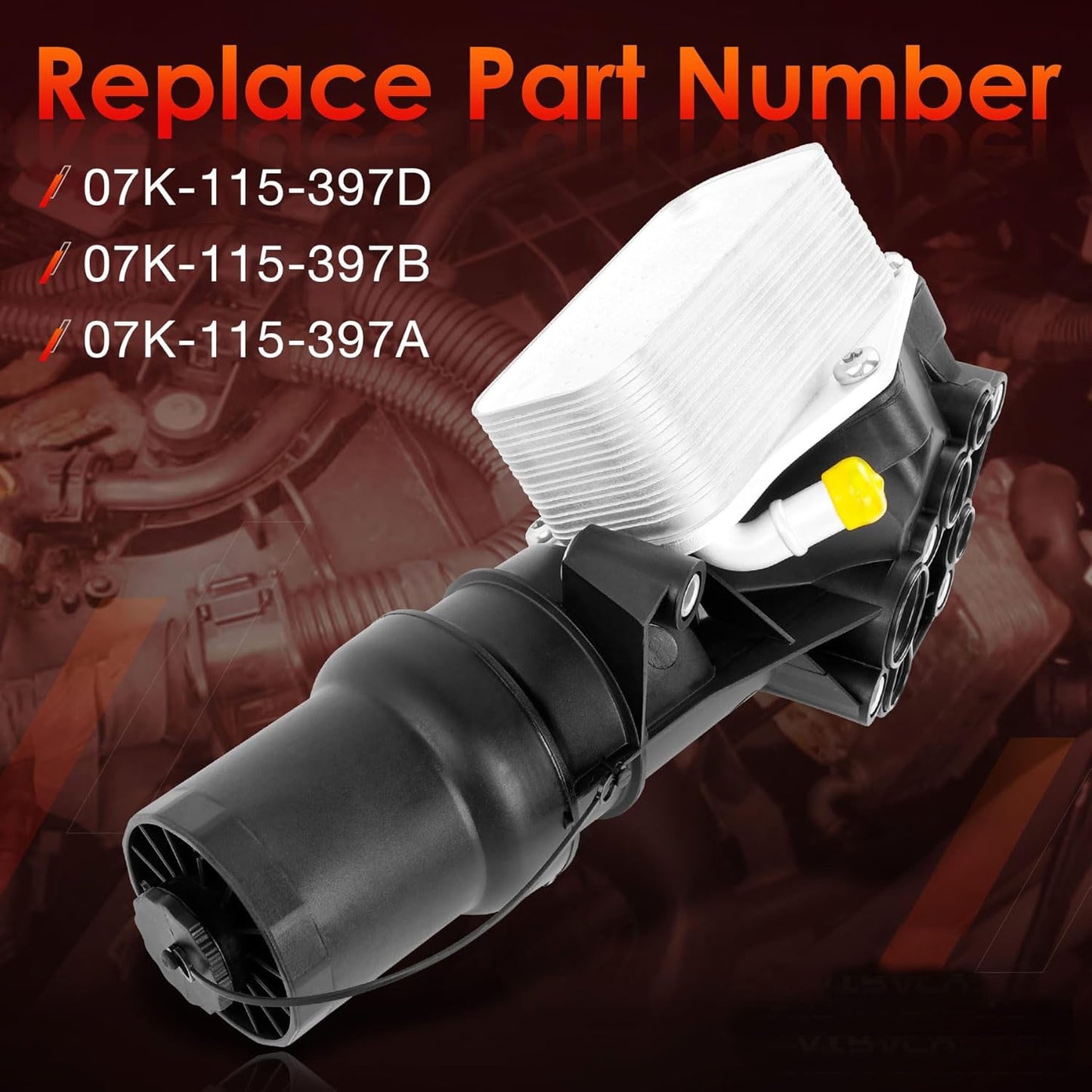 Oil Filter Cooler Housing For 2005-14 VW 2.5L Jetta Golf Beetle Audi 07K115397D
