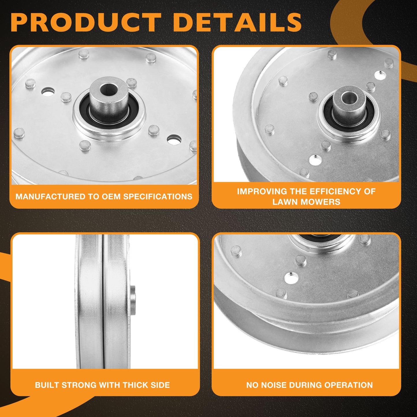 71460009 Flat Idler Pulley For Wright Commercial Lawn Mower Idler Pulley