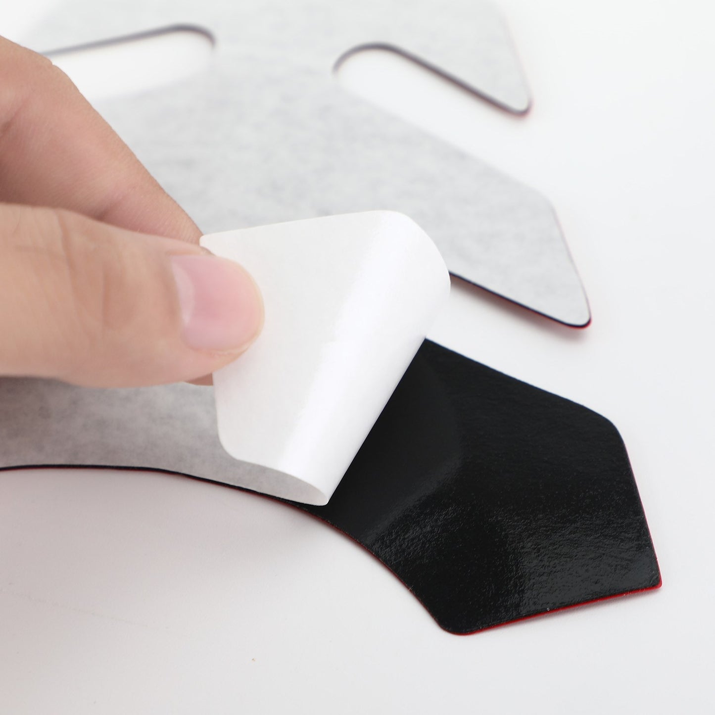 3D Rubber Universal Motorcycle Fuel Gas Tank Pad Protector Decal Sticker Red