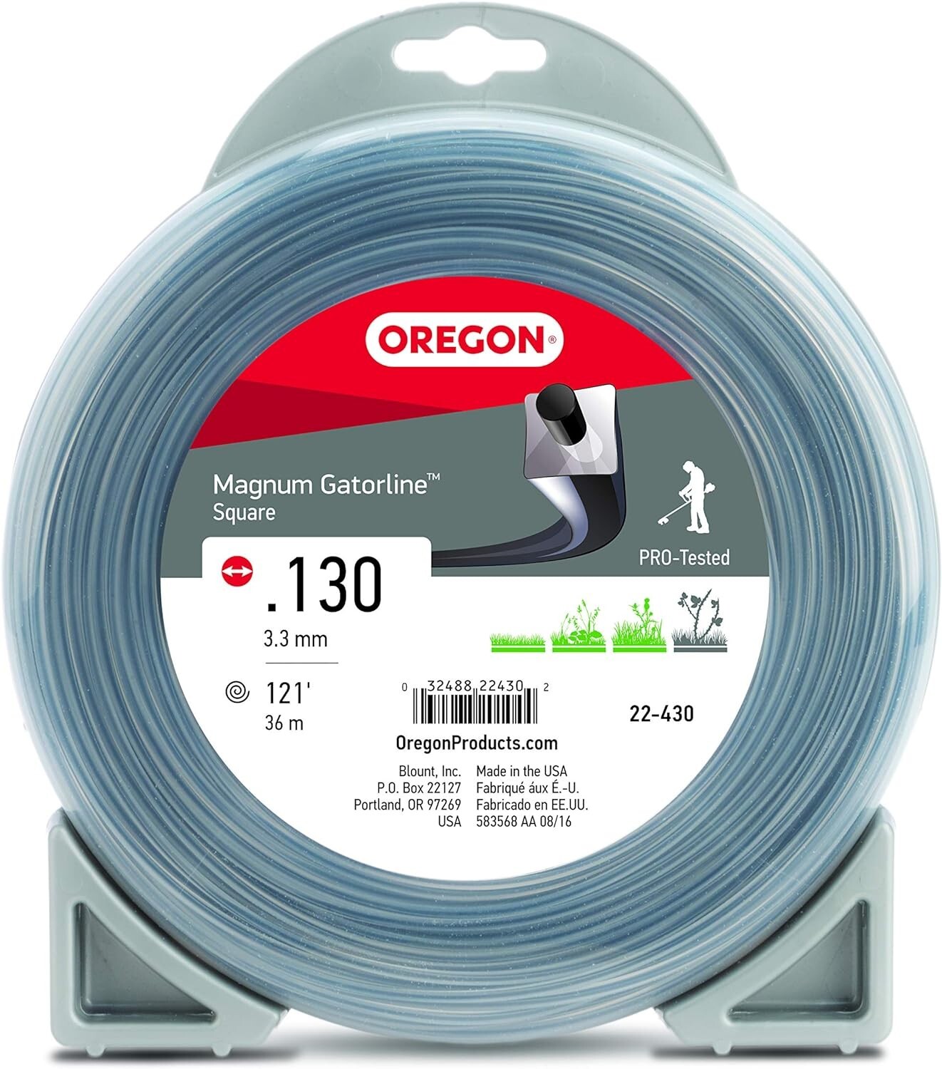 Solid Spare Oregon 22-430 Magnum Gatorline Square Trimmer Line .13-Inch by 120-Foot