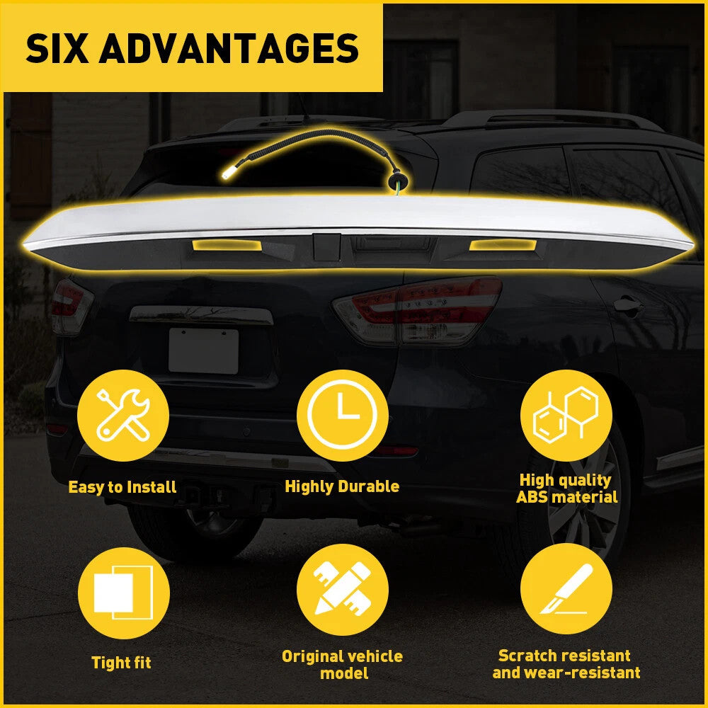 Rear Lift Gate Chrome Handle Trim Moulding For 2013-2020 Nissan Pathfinder 3.5L