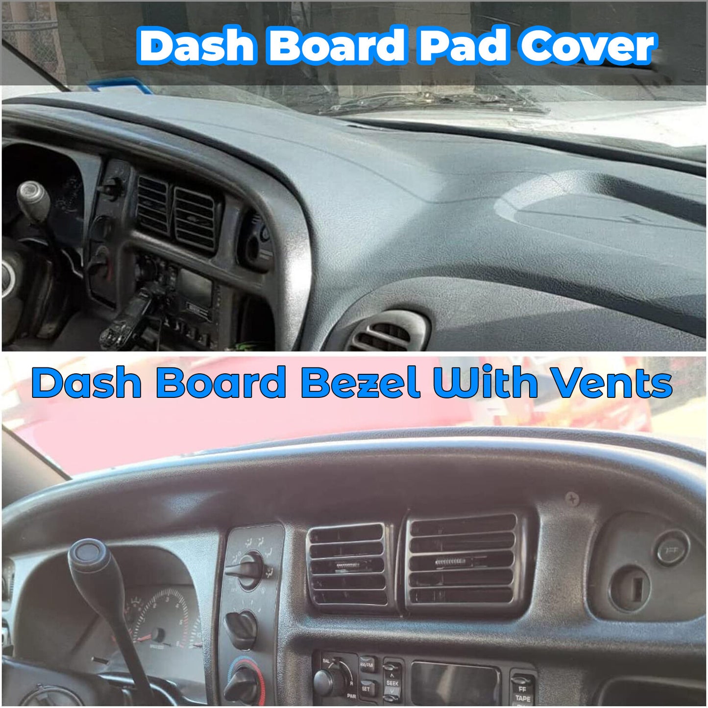 Solid Spare Dash Instrument Panel Pad Replacement Vent For 98-02 01 Dodge Ram 1500 2500 3500