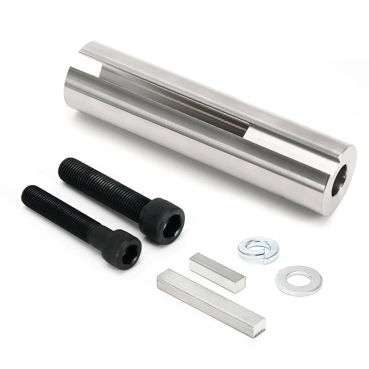 Solid Spare Extended 1 to 1 1/ 8 inch 1/4" Key Gas Engine Pulley Crank Shaft Sleeve Adapter