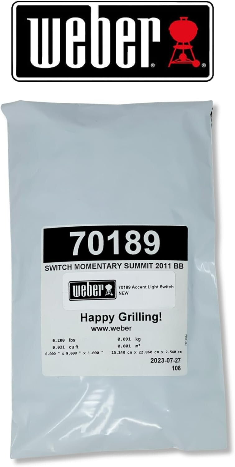 Solid Spare Weber Accent Light Switch for Summit Series Grills 70189