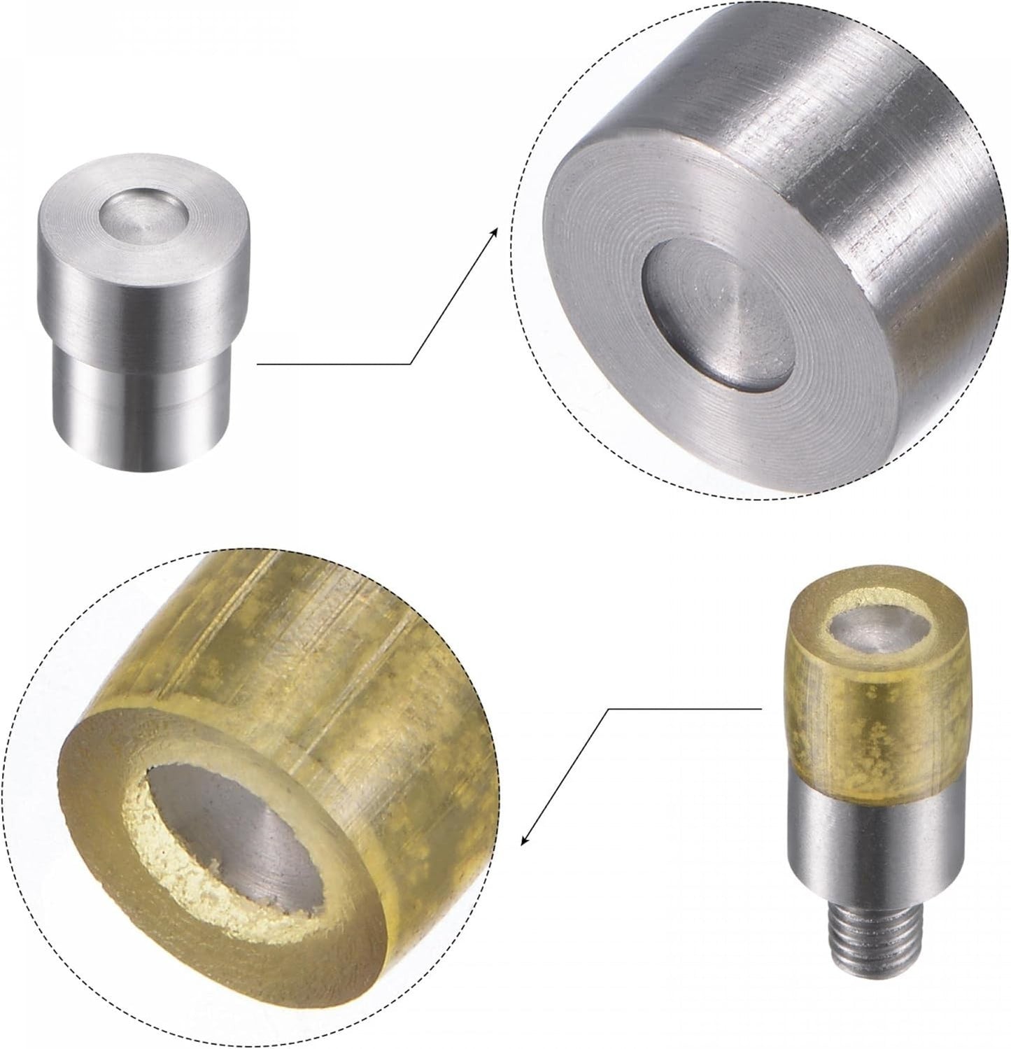 Hand Press Machine Stud Carbon Steel and Rubber 9mm Rivet Setter Punch Dies