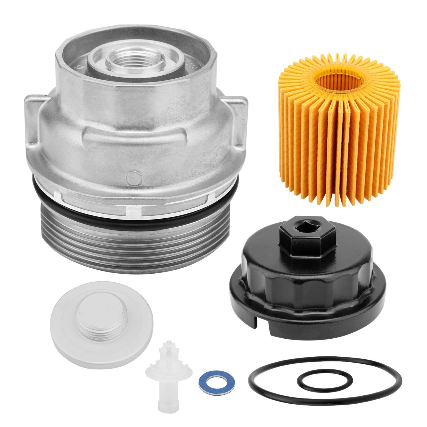 Oil Filter w/ Housing Cap Kit For 2005-21 Toyota Lexus Camry 4Runner 15620-31060