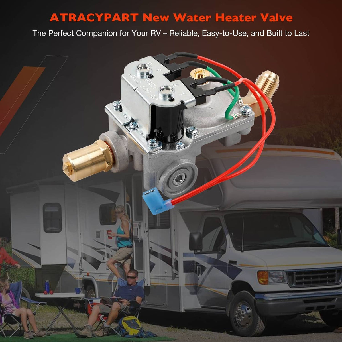 Solid Spare GC10A-4E 92089 RV Water Heater Gas Valve For Atwood 10 Gal Water Heaters G10-3E