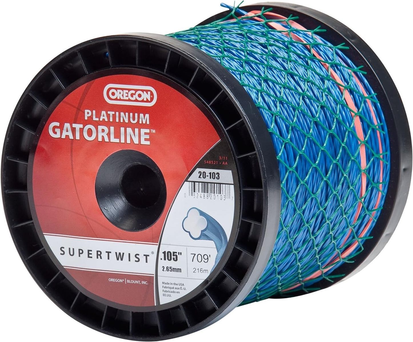 Solid Spare Oregon 20-103 Platinum Gatorline 3-Pound Donut String Trimmer Line 0.105" Gauge