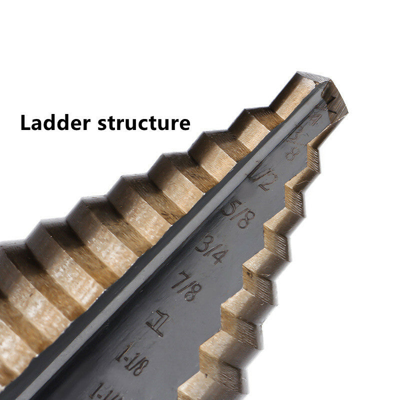 5Pcs HSS High Speed Steel Cobalt Titanium Step Drill Bit Multiple Hole 50 Sizes