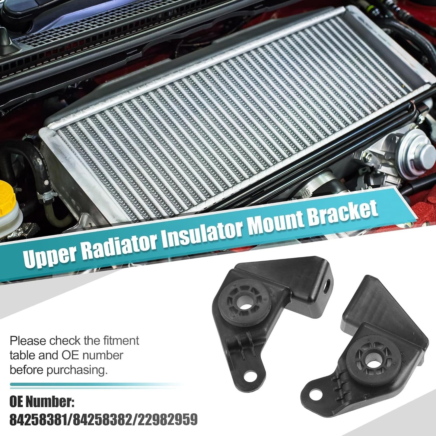 2Pcs Radiator Upper Bracket Passenger Side Fits For Chevrolet Malibu 84258381