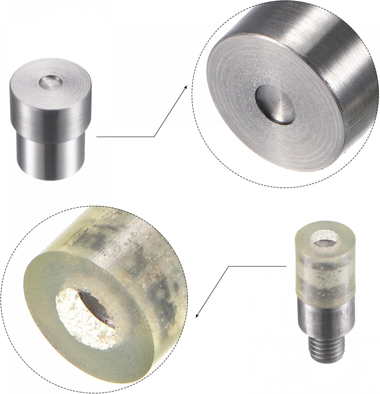 Hand Press Machine Stud Carbon Steel and Rubber 6mm Rivet Setter Punch Dies