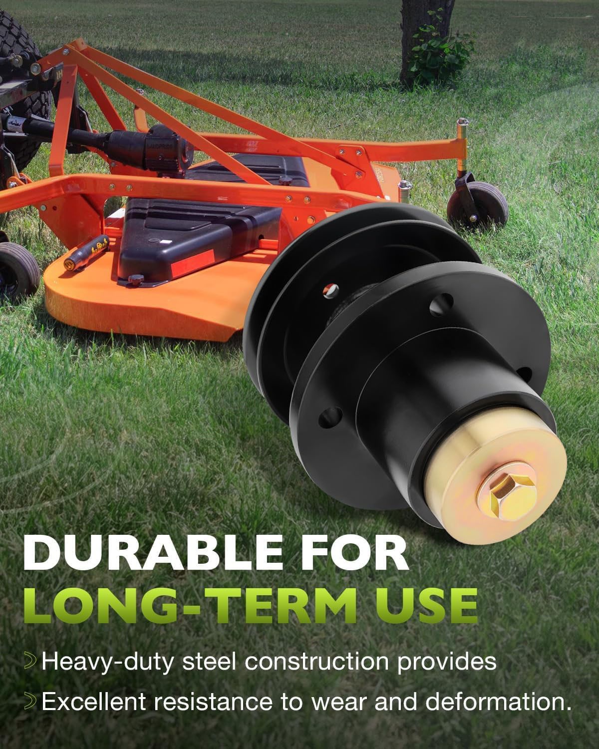 310-132S Deck Spindle & 5" Deck Pulley For Land Pride FDR AT FD AFM Series Mower