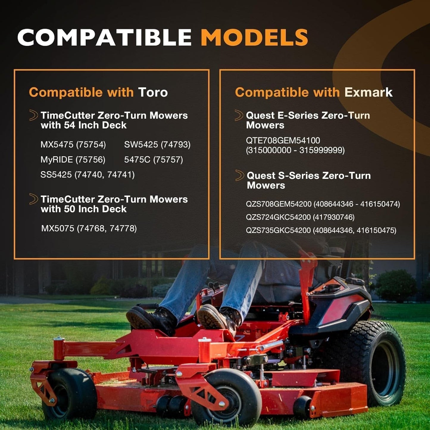 144.4" x 0.5" Mower Deck Belt For Exmark Quest Toro TimeCutte 50" 54" 130-0843