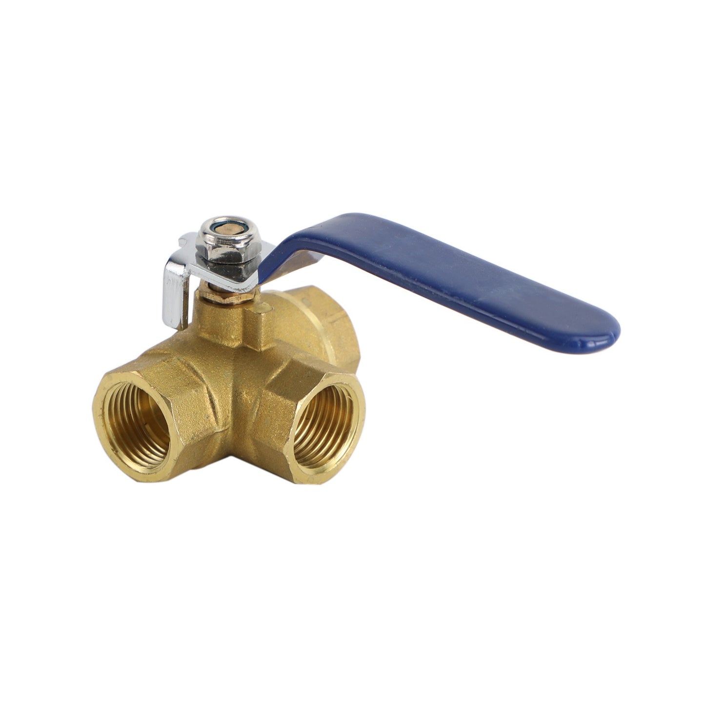 G1/2" 3 Way Ball Valve Three T Port Brass Female Type Fit For Water Oil And Gas