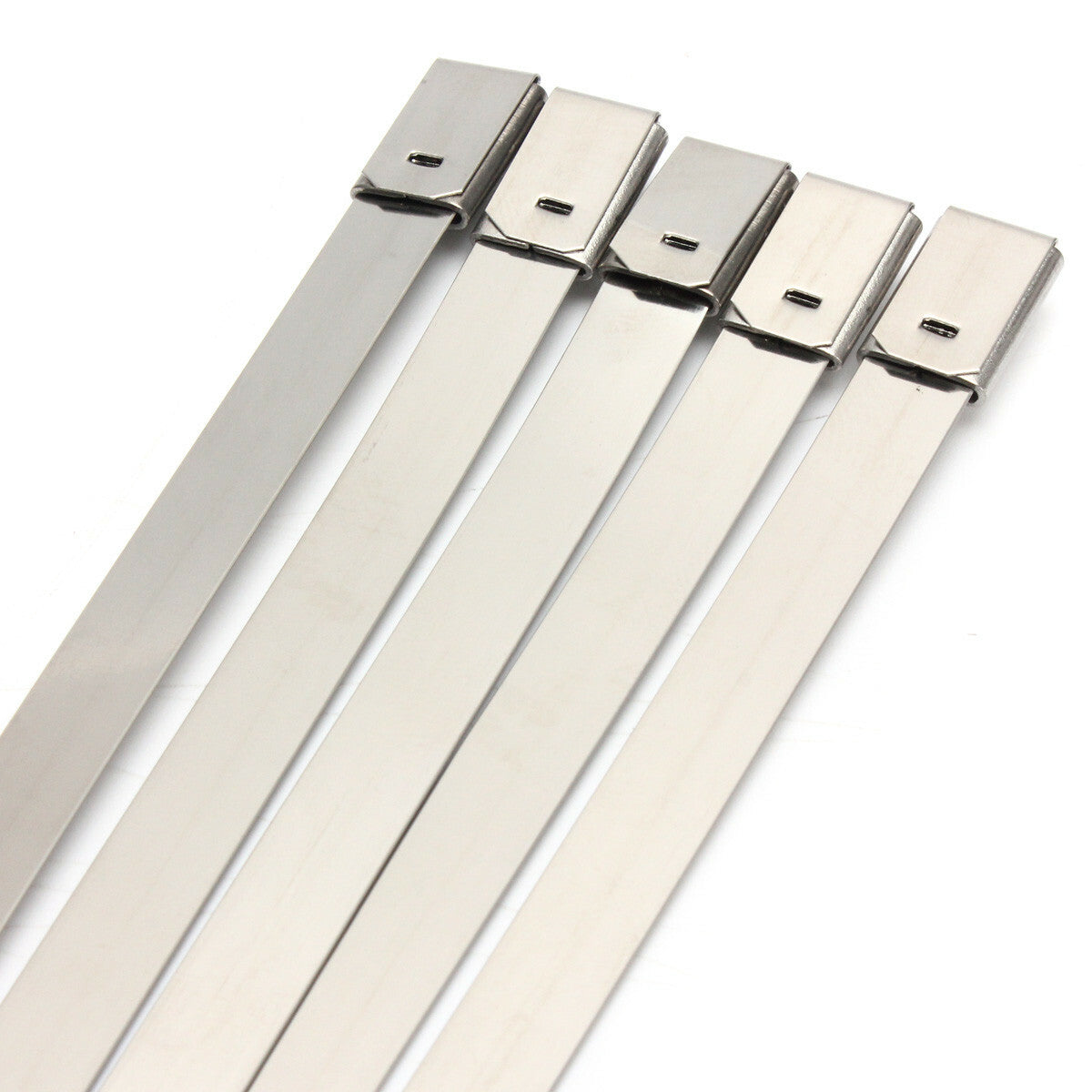 W 1/2" L 11-3/4" Stainless Steel Ball Lock ZIP Ties Straps Wrap Bands Cable Tie