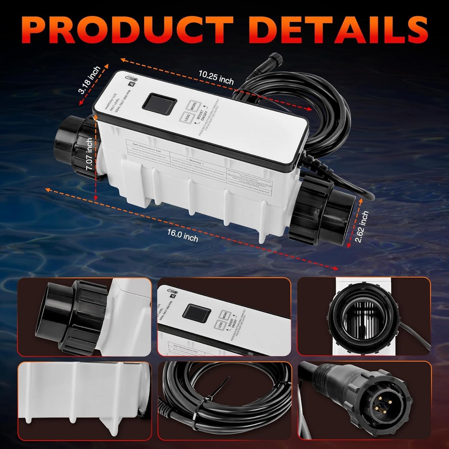 EC-520555 Salt Chlorine Generator Cell For Pentair IntelliChlor IC40 40000Gallon