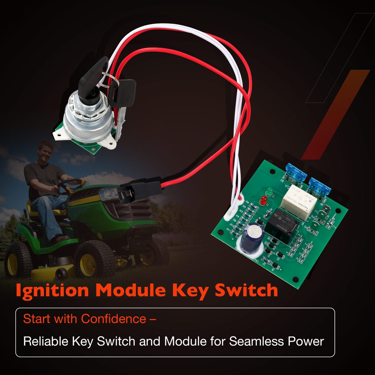 AM136681 Ignition Switch Module w/ keys For John Deere 415 425 445 455 AM120819