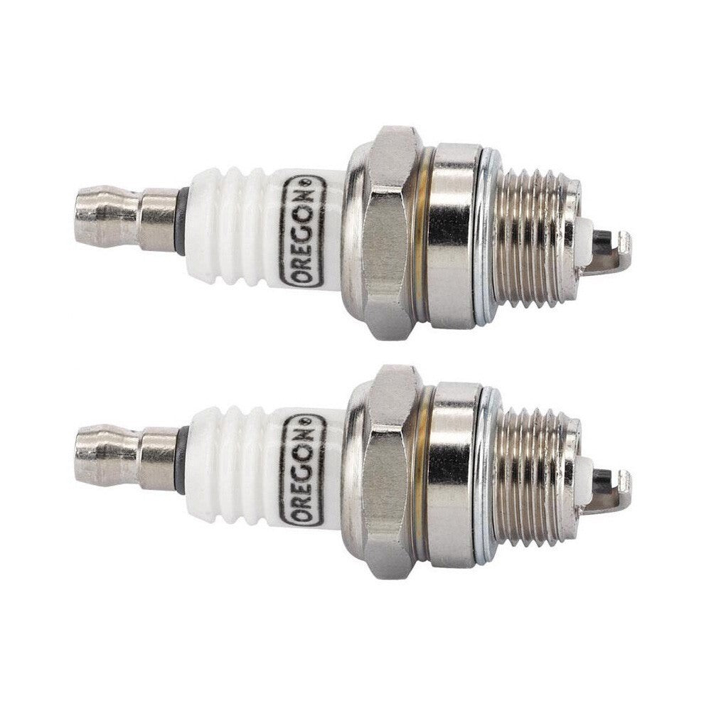 Solid Spare 2 PACK Oregon 77-307-1 Spark Plug Fits NGK Bosch Champion
