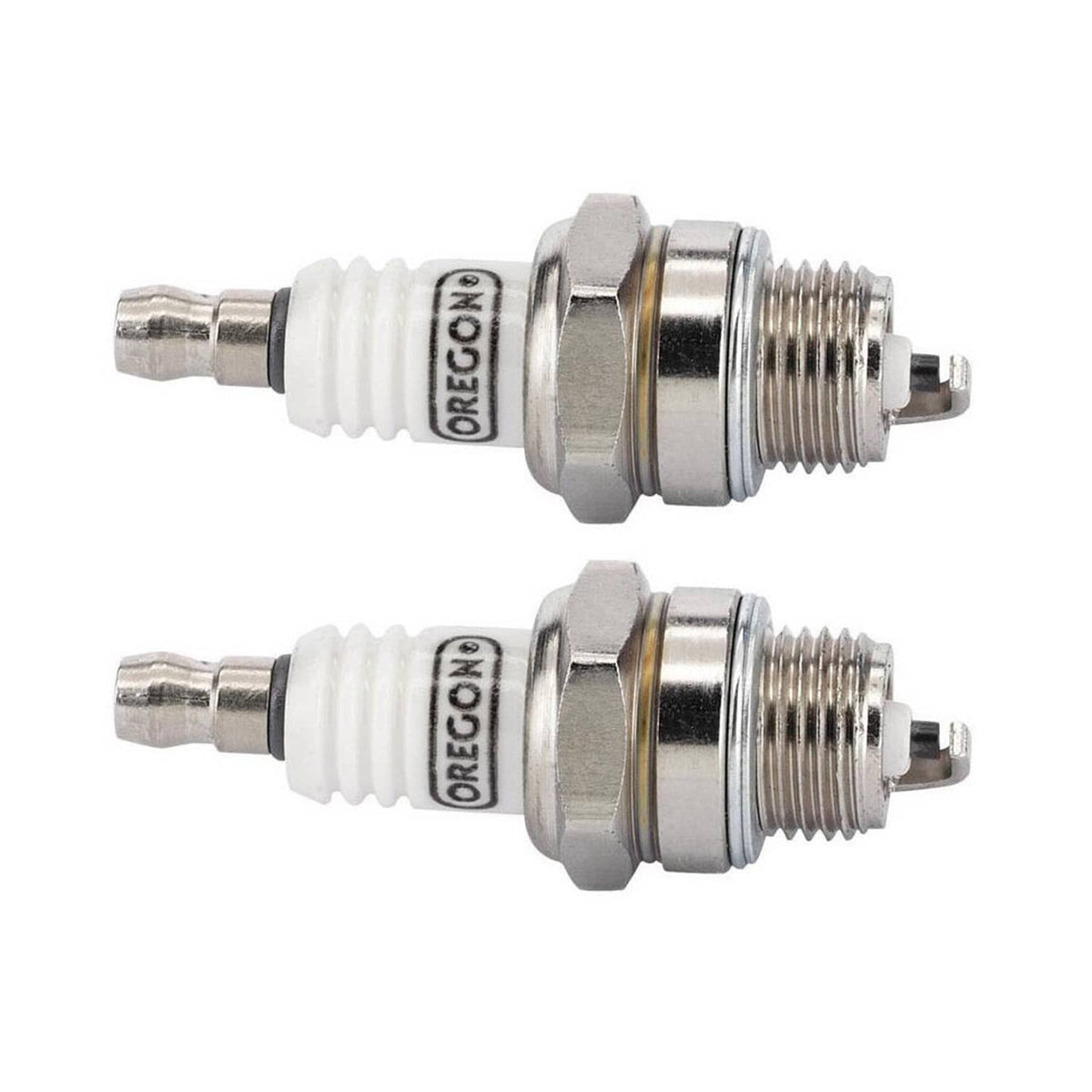 Solid Spare 2 PACK Oregon 77-307-1 Spark Plug Fits NGK Bosch Champion